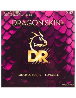 DR Strings Dragon Skin+ DEQ-9 Coated Χορδές Ηλεκτρικής Κιθάρας .009 -.042 Light