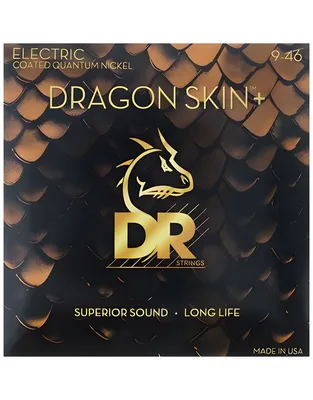 DR Strings Dragon Skin+ DEQ-9/46 Coated Χορδές Ηλεκτρικής Κιθάρας .009 -.046 Light - Medium