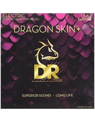 DR Strings Dragon Skin+ DEQB-13 Coated Χορδές Ηλεκτρικής Κιθάρας .013 -.062 Baritone
