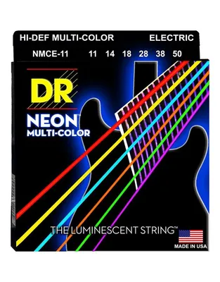 DR Strings Neon Multi Color NMCE-11 Χορδές Ηλεκτρικής Κιθάρας .011 -.050 Heavy