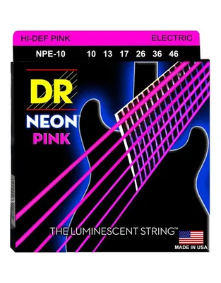 DR Strings Neon Pink NPE-10 Χορδές Ηλεκτρικής Κιθάρας .010 -.046 Medium