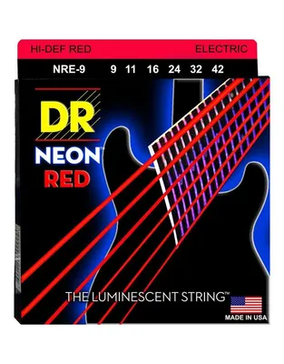 DR Strings Neon Red NRE-9 Χορδές Ηλεκτρικής Κιθάρας .009 -.042 Light