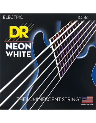 DR Strings Neon White NWE-10 Χορδές Ηλεκτρικής Κιθάρας .010 -.046 Medium