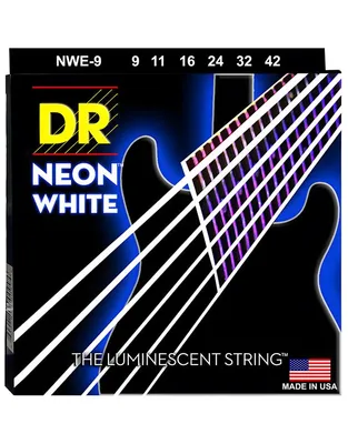 DR Strings Neon White NWE-9 Χορδές Ηλεκτρικής Κιθάρας .009 -.042 Light
