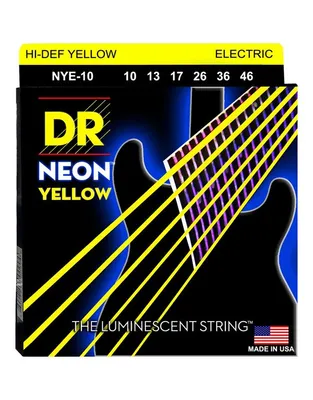 DR Strings Neon Yellow NYE-10 Χορδές Ηλεκτρικής Κιθάρας .010 -.046 Medium