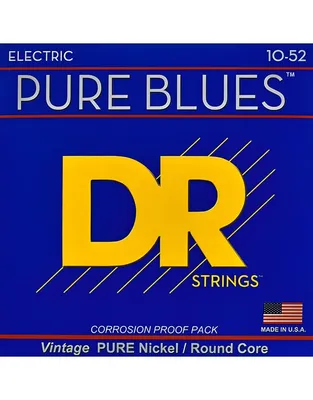 DR Strings Pure Blues PHR-10/52 Pure Nickel Χορδές Ηλεκτρικής Κιθάρας .010 -.052 Medium to Heavy