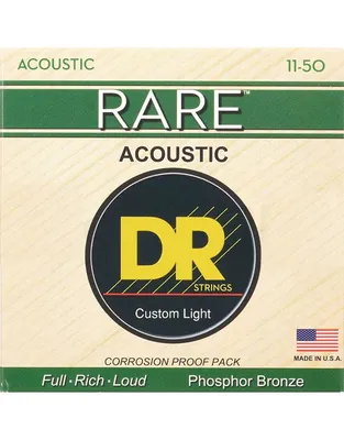 DR Strings Rare RPML-11 Phosphor Bronze Χορδές Ακουστικής Κιθάρας .011 -.050 Custom-Light