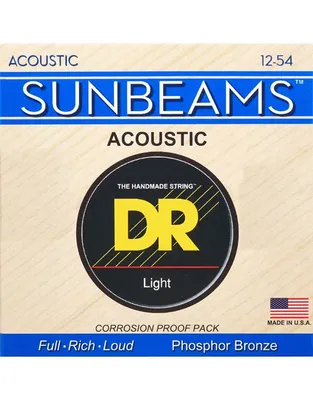 DR Strings Sunbeams RCA-12 Phosphor Bronze Χορδές Ακουστικής Κιθάρας .012 -.054 Light