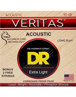 DR Strings Veritas VTA-10 Phosphor Bronze Χορδές Ακουστικής Κιθάρας .010 -.048 Extra-Light