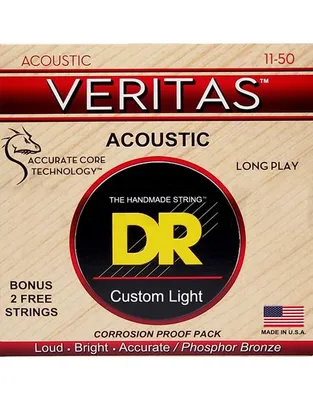 DR Strings Veritas VTA-11 Phosphor Bronze Χορδές Ακουστικής Κιθάρας .011 -.050 Custom - Light