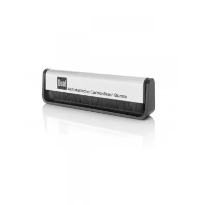 Dual antistatic fiber record brush