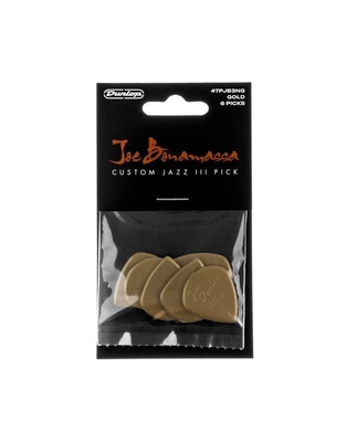 DUNLOP 47PJB3NG Joe Bonamassa Jazz III Gold Πέννες ( 6 τεμάχια )