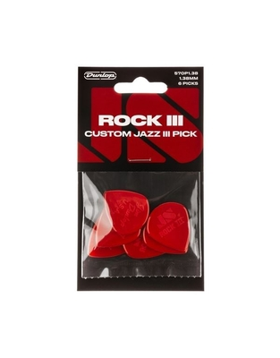 DUNLOP 570P1.38 Rock III Nylon Custom Jazz Πέννες ( 6 τεμάχια )