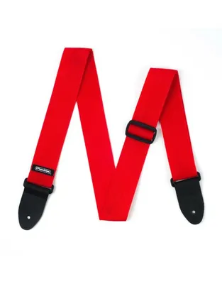 DUNLOP D0701RD Poly Strap Red Ζώνη Ηλεκτρικής Κιθάρας - Μπάσου