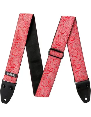 DUNLOP D6711 Jacquard Paisley Red Ζώνη Ηλεκτρικής Κιθάρας - Μπάσου