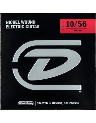 DUNLOP DEN1056-7 Χορδές 7-Χορδης Ηλ.Κιθάρας Nickel Wound .010-.056 Light