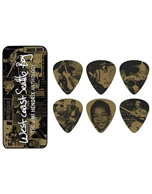 DUNLOP JHPT10H Jimi Hendrix West Coast Boy Tin Πέννες ( 12 τεμάχια )
