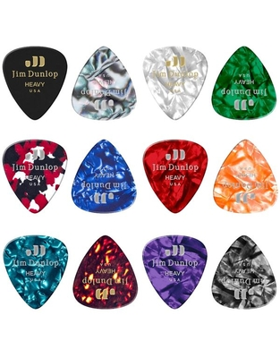 DUNLOP PVP107 Celluloid Heavy Variety Pack Celluloid Heavy Πένες (12 τεμάχια)