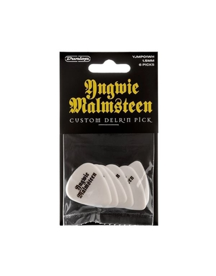 DUNLOP YJM-01WH Yngwie Malmsteen Πέννες Λευκό ( 6 τεμάχια )
