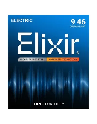 ELIXIR 12027 Χορδές Ηλεκτρικής Κιθάρας Nanoweb Coating .009-.046 Custom Light
