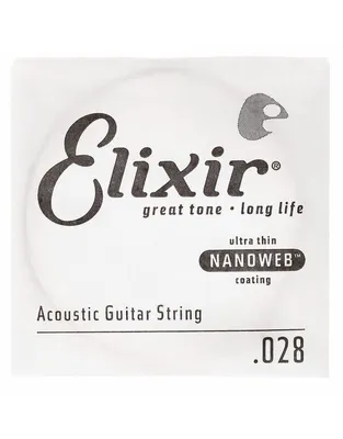 ELIXIR 15128 Nanoweb 80/20 Bronze  Χορδή Ακουστικης Κιθάρας .028''