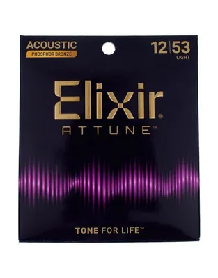 ELIXIR Attune 21052 Χορδές Ακουστικής Κιθάρας Phosphor Bronze .012-.053 Light
