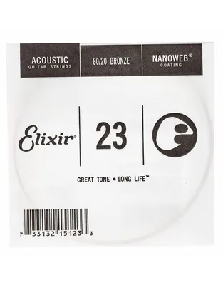 ELIXIR 15123 Χορδή Ακουστικης Κιθάρας Nanoweb Coating 80/20 Bronze .023''