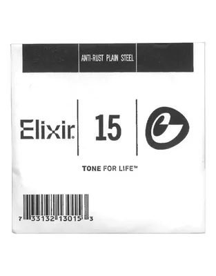 ELIXIR 13015 Χορδή Ηλεκτρικής / Ακουστικής Κιθάρας Anti-rust coating Plain Steel .015''