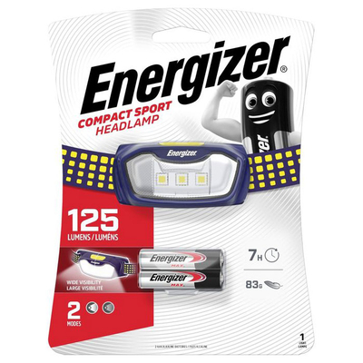 ENERGIZER COMPACT SPORT HEADLAMP Φακός κεφαλής Energizer Sport Headlight 2AAA με φωτεινότητα 125 lumens