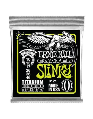 ERNIE BALL 3121 Χορδές Ηλ.Κιθάρας Regular Slinky Coated Titanium RPS .010-.046