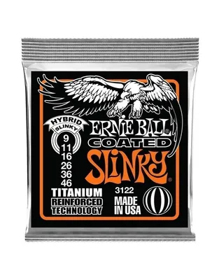 ERNIE BALL 3122 Χορδές Ηλ.Κιθάρας Hybrid Slinky Coated Titanium RPS .009-.046