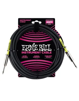 ERNIE BALL instrument Καλώδιο καρφί-καρφί 6 μέτρα Μαύρο
