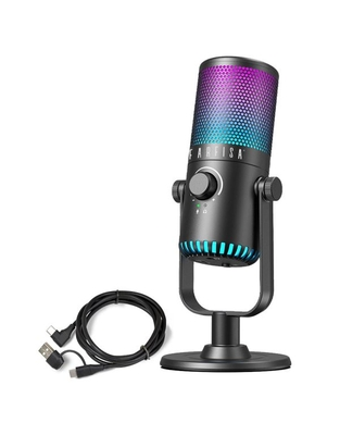 FARFISA FR-130 USB Πυκνωτικό Μικρόφωνο με RGB φωτισμό και βάση
