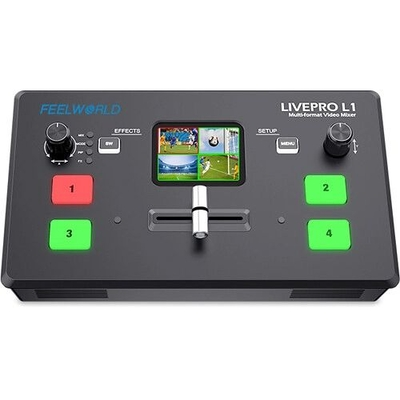FeelWorld LIVE PRO L1 V1 Quad HDMI Multi-Format Mixer Switcher With USB Live Streaming