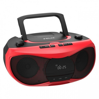 FELIX FCD-3918/RED Φορητό Ράδιο/CD/MP3/USB Player Με Bluetooth Κόκκινο