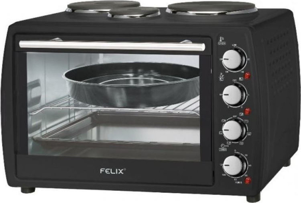 Felix FXO-4504 Ηλεκτρικό Φουρνάκι 45lt με 3 Εστίες (Black)