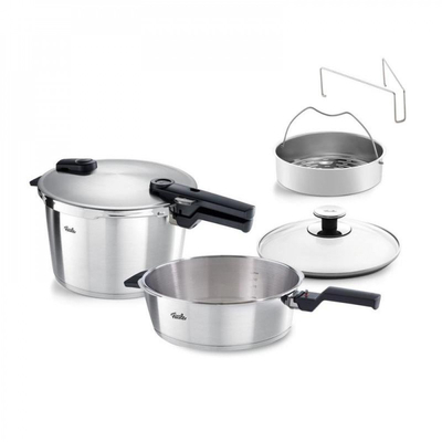 FISSLER Set Quattro Vitaquick Premium 8lt/4lt 60281011090 Σετ μαγειρικών σκευών