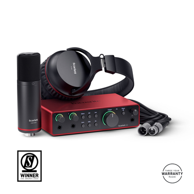 FOCUSRITE ΚΑΡΤΑ ΗΧΟΥ 2I2 4TH GEN+ ΜΙΚΡΟΦΩΝΟ + ΑΚΟΥΣΤΙΚΑ