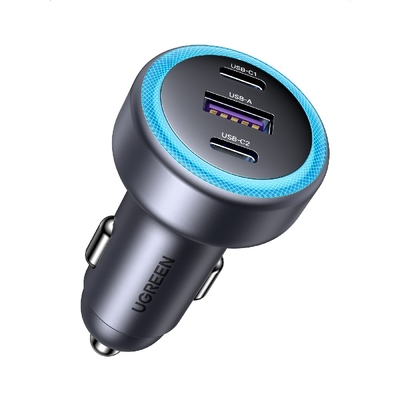 Φορτιστής Αυτοκινήτου 30W UGREEN EC307 45843 3 Θέσεων Γκρί