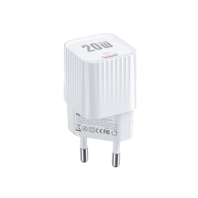 Φορτιστής Σπιτιού GaN PD 20W WK WP-U12 1 Θέσης Λευκό