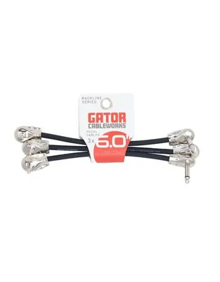 GATOR Cableworks GCWB-INS-6INRA3PK Patch Cable Backline Series Καλώδιο Καρφί-Καρφί 15cm (3 τεμάχια)