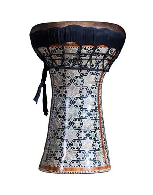 Gawharet El Fan FCT-M Clay Tabla Mother of pearl - Fish skin Collection Τουμπελέκι Χειροποίητο Αιγυπτιακό