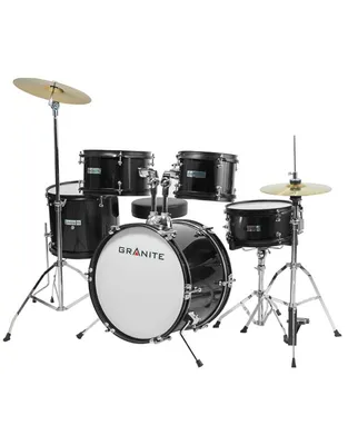 GRANITE Rock Black Drumset Junior Kit Ντραμς με Πιατινία