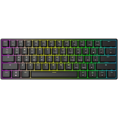 HK Gaming GK61 RGB Gateron Brown Optical Switch (US) Black