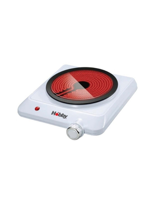 Hobby HCP-40374 Επιτραπέζια Εστία Κεραμική Μονή Λευκή