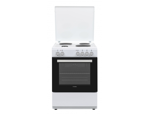 Hyundai HCMU24V-7260E/W με ηλεκτρικό φούρνο, εμαγιέ εστίες, χωρητικότητα φούρνου 69L, 5 λειτουργίες ψησίματος και ενεργειακή κλάση Α