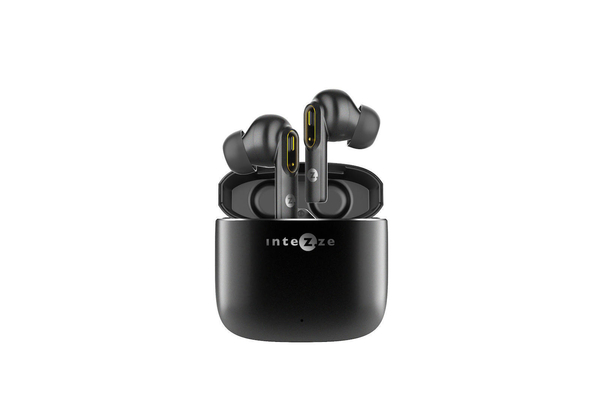 Intezze CLIQ In-ear Bluetooth Handsfree Ακουστικά με Θήκη Φόρτισης Μαύρα