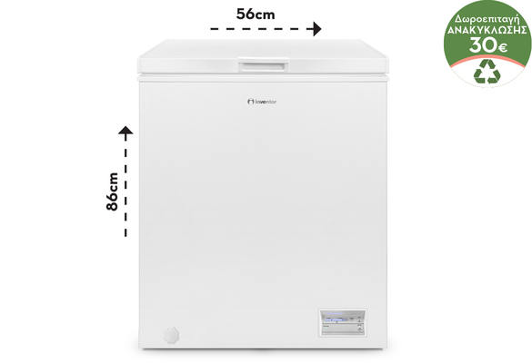 Inventor MDH-145EL Καταψύκτης Μπαούλο 142lt Λευκό