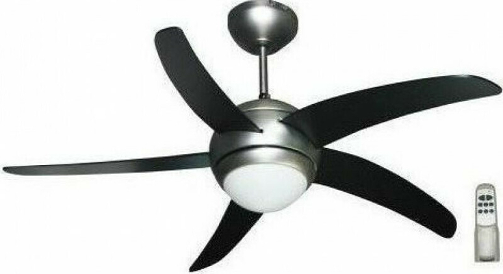 IQ CF-44001 Ανεμιστήρας Οροφής 112cm με Φως και Τηλεχειριστήριο Μαύρος (Black)