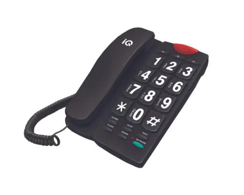 IQ DT-836ΒΒ Ενσύρματο Τηλέφωνο Γραφείου για Ηλικιωμένους (Black)